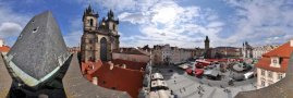 Pohled ze střechy - západ