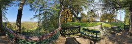 Výhled na Orlické hory a Hotel Panorama